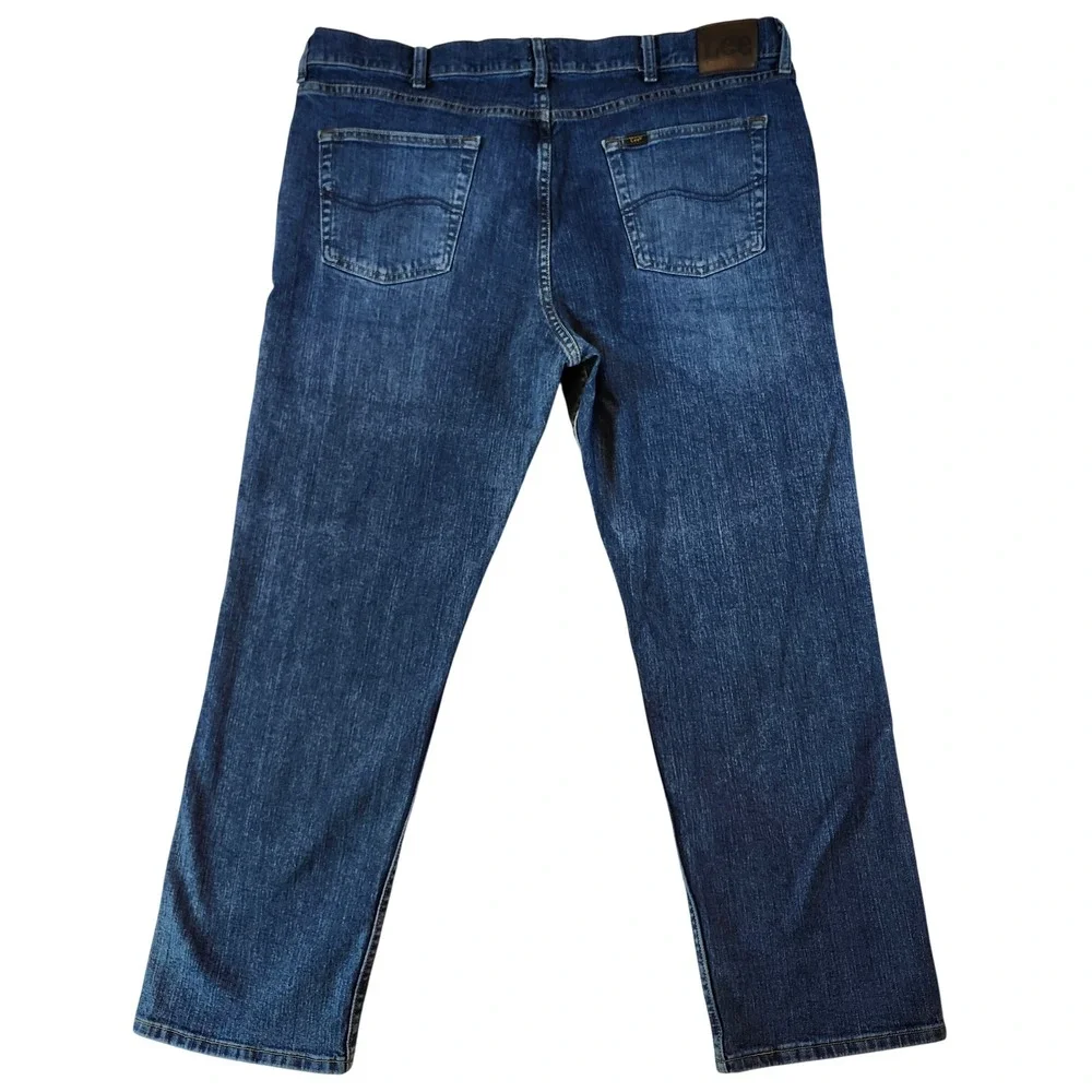 Lee‎ Straight Leg Jeans Mens 42x30 Blue Excellent Stretch Denim 2008900